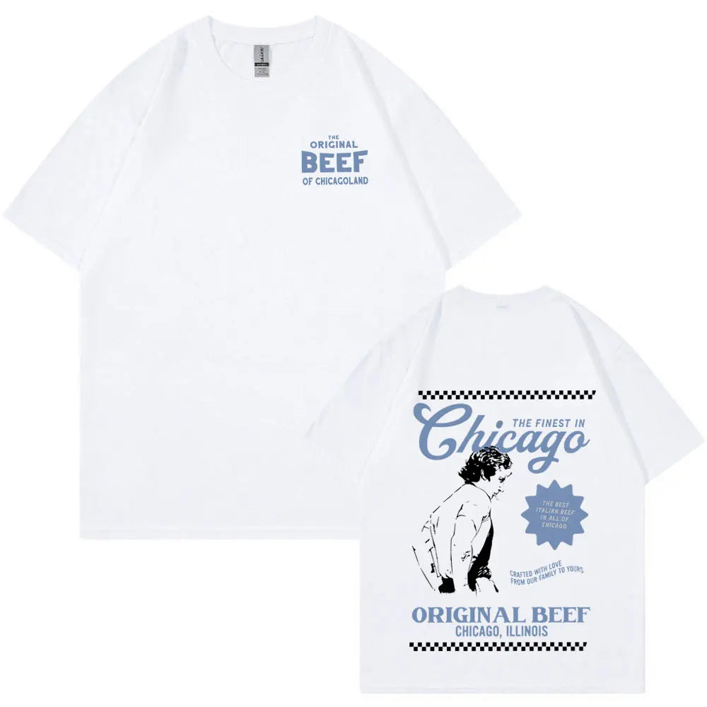 The Bear TV Series Jeremy Allen T-shirts The Original Beef of Chicagoland T-shirt Men/Women Clothing Cotton Oversized T Shirts