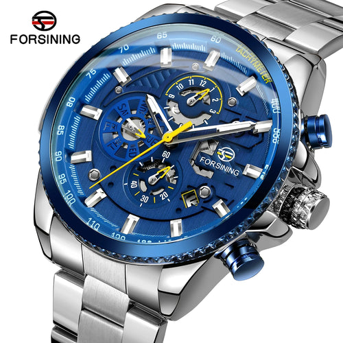 2026 Sport Waterproof Big Dial Mechanical Watches Luxury Stainless Steel Watch For Men Multifunctional Automatic Date Wristwatch