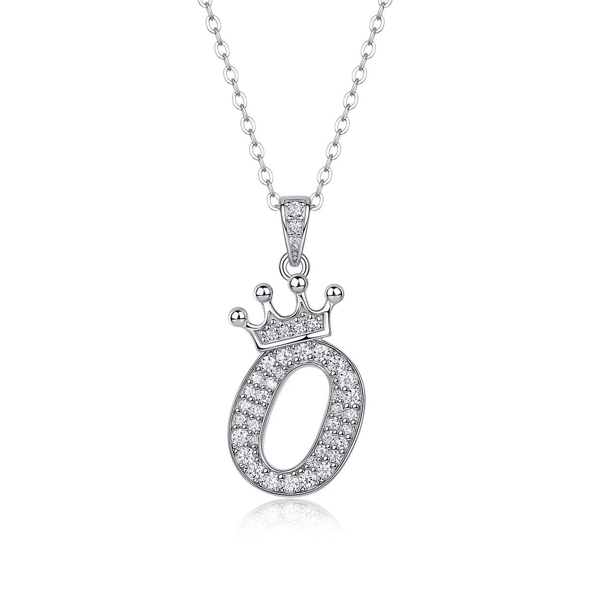 925 Silver Initial Necklace Sparkling Full Moissanite Diamond Pendant Charm Necklaces for Women Letter Name Choker Jewelry Gift