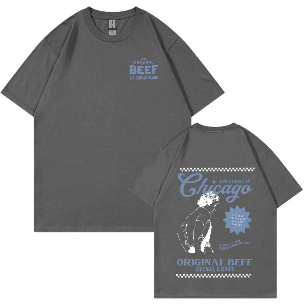 The Bear TV Series Jeremy Allen T-shirts The Original Beef of Chicagoland T-shirt Men/Women Clothing Cotton Oversized T Shirts