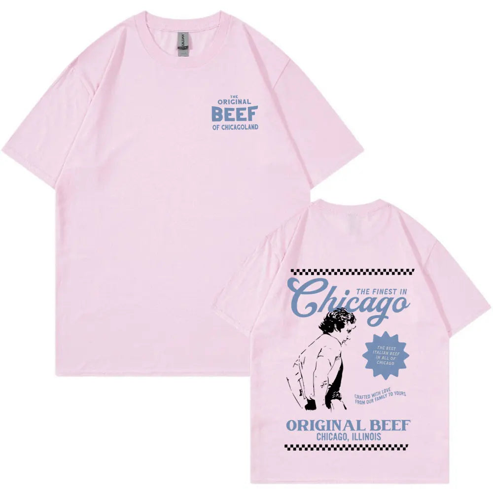 The Bear TV Series Jeremy Allen T-shirts The Original Beef of Chicagoland T-shirt Men/Women Clothing Cotton Oversized T Shirts