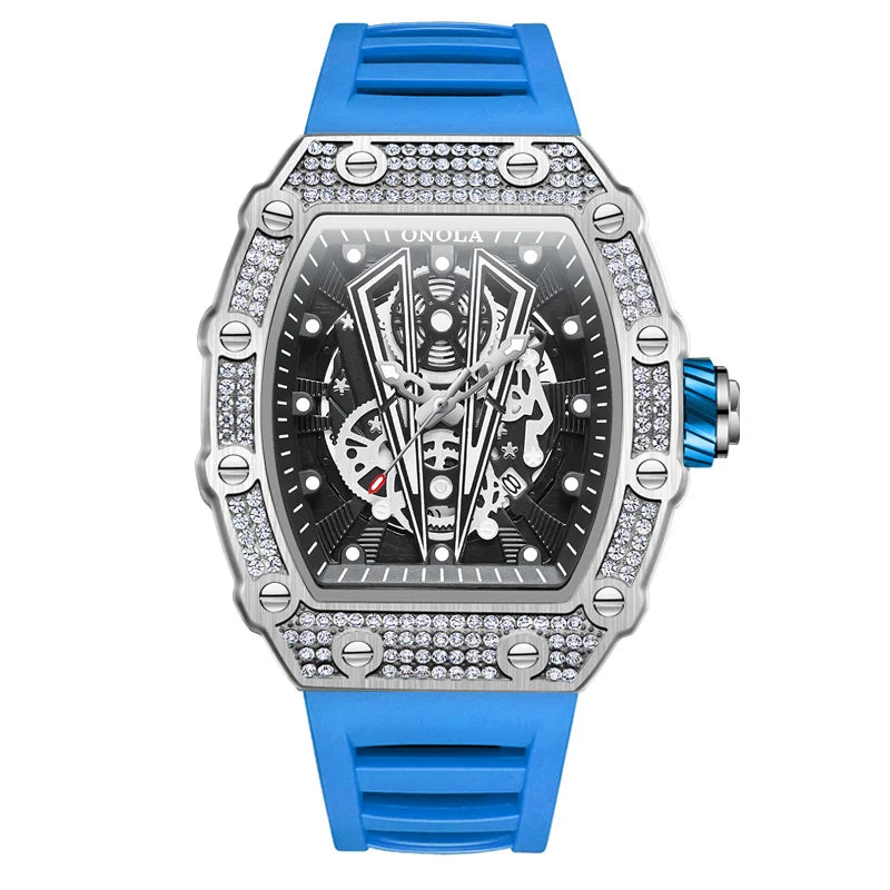 New Diamond Fashion Men Watch ONOLA  Top Luxury Man Watches Quartz Sports Waterproof Men's Wristwatch Clock Relogio Masculino