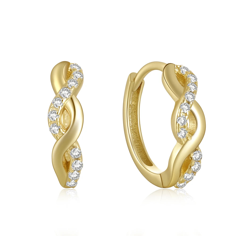 ROXI Classic Single-sided Diamond Earrings 925 Sterling Silver Round Versatile Small Jewelry Ladies Valentine's Day Gift