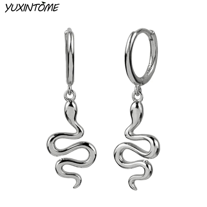 925 Sterling Silver Needle Premium Snake 18K Gold Earrings Vintage Hoop Earrings for Women Fashion Accessories Luxury Jewelry