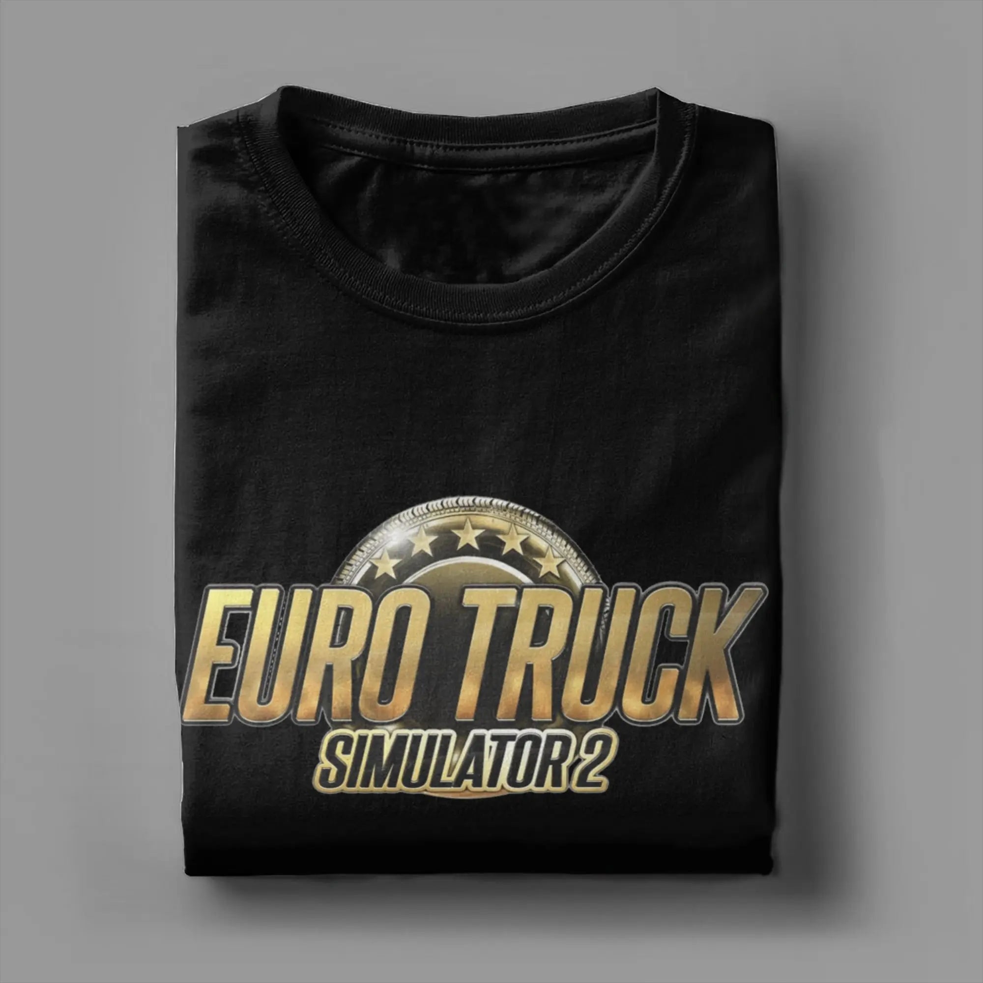 Game Euro Truck Simulator 2 Men T Shirts  Leisure Tees Short Sleeve Round Collar T-Shirts Cotton Summer Tops