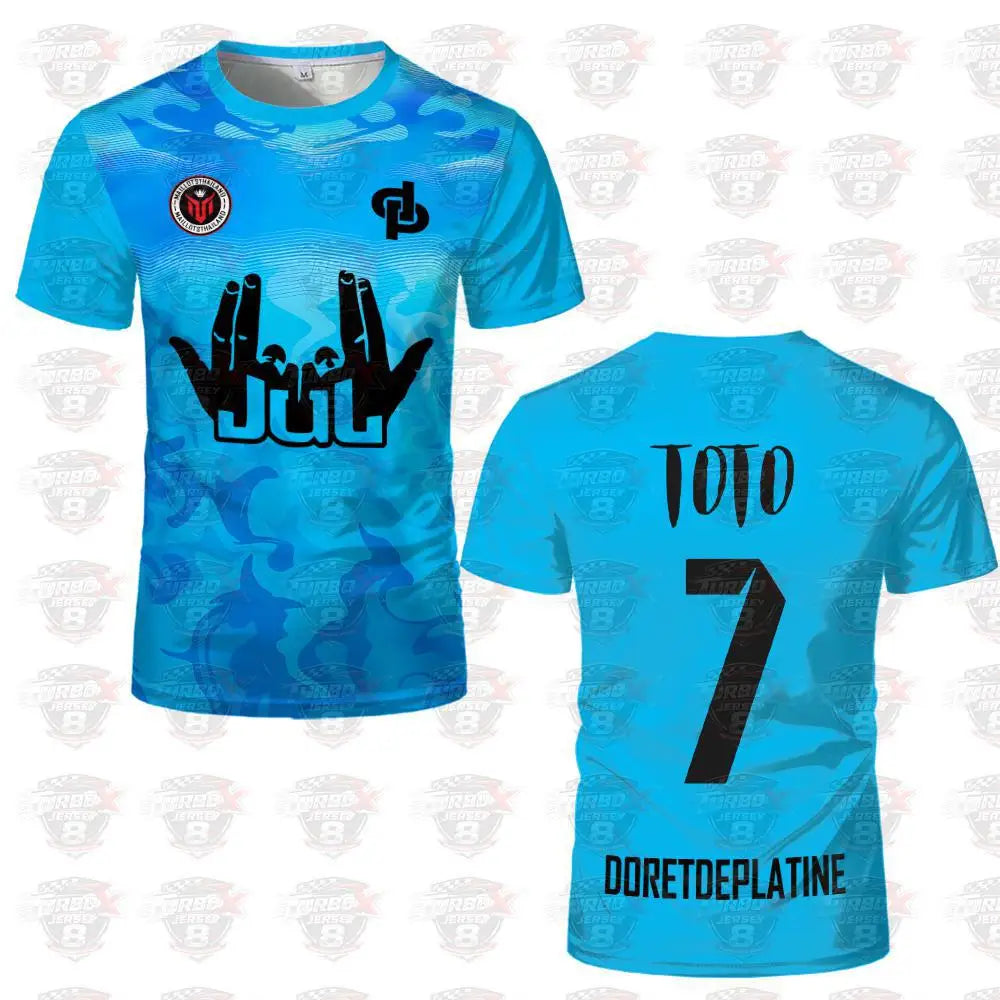 2026 Jul Maillot Toto Et Ninetta Jerseys Men's Trendy Rap Culture Printed T-shirts Breathable Football Training Uniforms