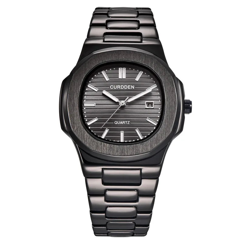 Original CURDDEN Famous Brand Men Watches Silver Fashion Alloy Band Gifts Date Quartz Watch Relogio Masculino Reloj Hombre 2026
