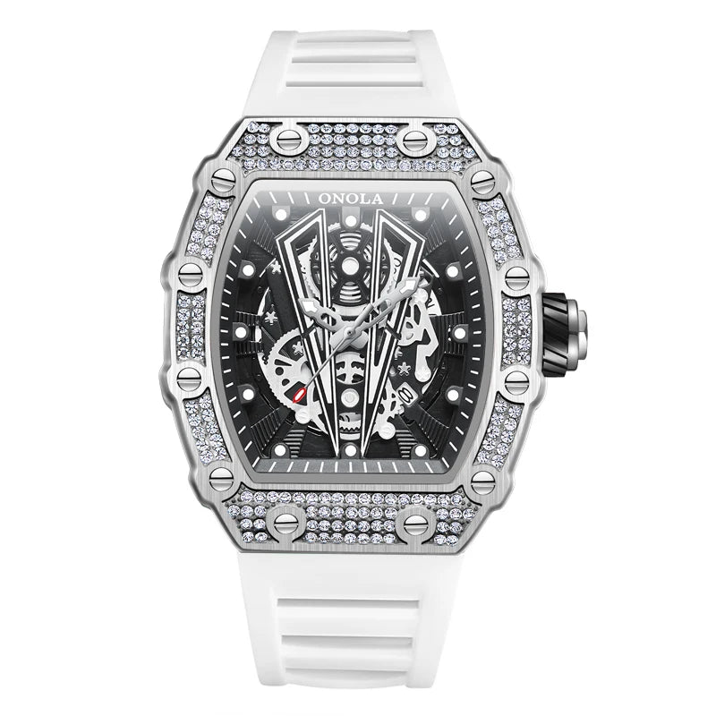New Diamond Fashion Men Watch ONOLA  Top Luxury Man Watches Quartz Sports Waterproof Men's Wristwatch Clock Relogio Masculino