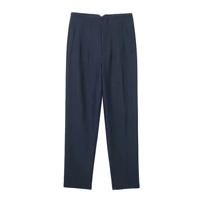 HXAO Fashion Office Wear High waist Pants for Women Formal Pants Office outfits Pencil Trousers Black Pink White Ladies Pants