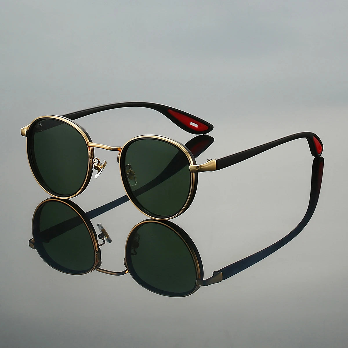 GM LUMIAS Vintage Round Sunglasses Men 2025 New Punk Fashion Shades Women Trendy Luxury Brand Design Casual Anti-UV Sun Glasses