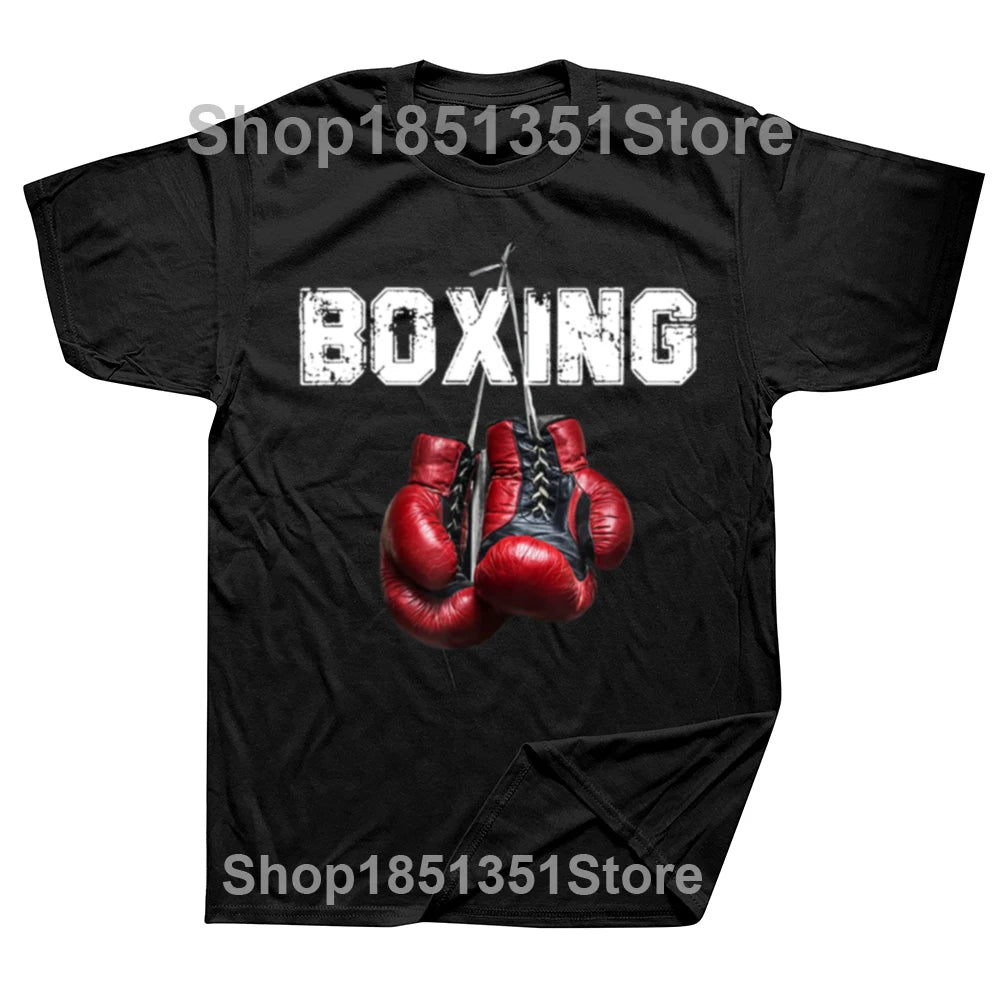 Funny I Love Boxing T Shirts Graphic Cotton Streetwear Short Sleeve Birthday Gifts Summer Style T-shirt Mens Clothing