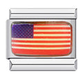 2025 New World National Flag Enamel Italian Charm Bead Fit 9mm Stianless Steel Italian Bracelet Link Hand Chain DIY Jewelry Gift