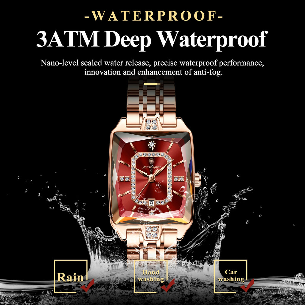 POEDAGAR High Quality Women Watch Waterproof Date Fashion Women's Watches Luxury Stainless Steel Quartz Ladies Wristwatch Reloj