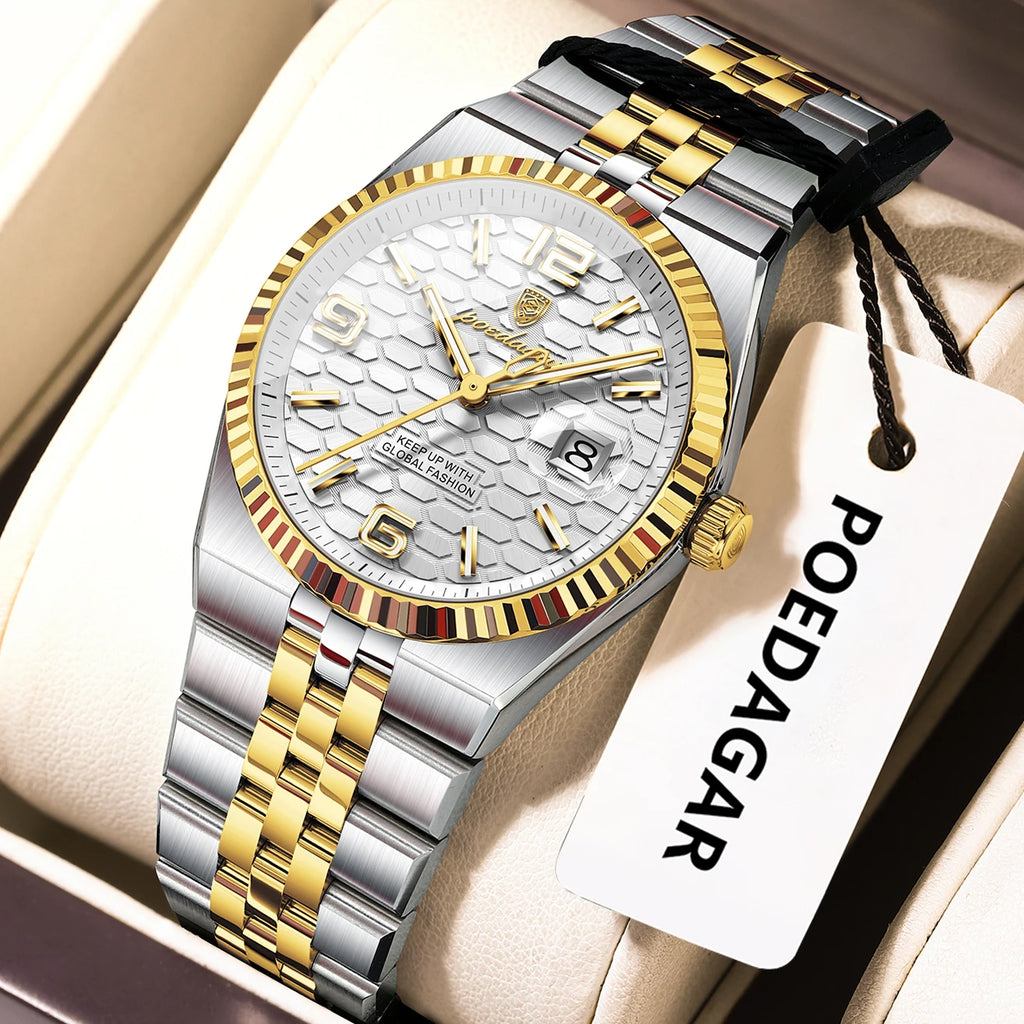 POEDAGAR Elegant Women's Watches High Quality Luxury Watch For Ladies Luminous Waterproof Date Women Quartz WristWatch Reloj+Box
