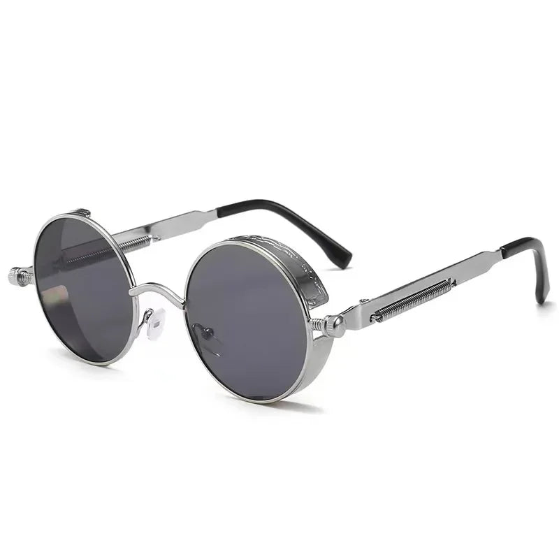 Classic Steampunk Sunglasses Men Women Retro Gothic Round Male's Sun Glasses Fashion Punk Party Driving Shades Lunette De Soleil