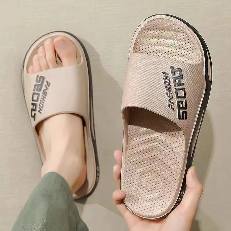 Big Size 50 51 Men's New Summer Slippers Fashion Home Bathroom Sandals Anti Slip Beach Outdoor Plus Size Soft Sole Flip Flops