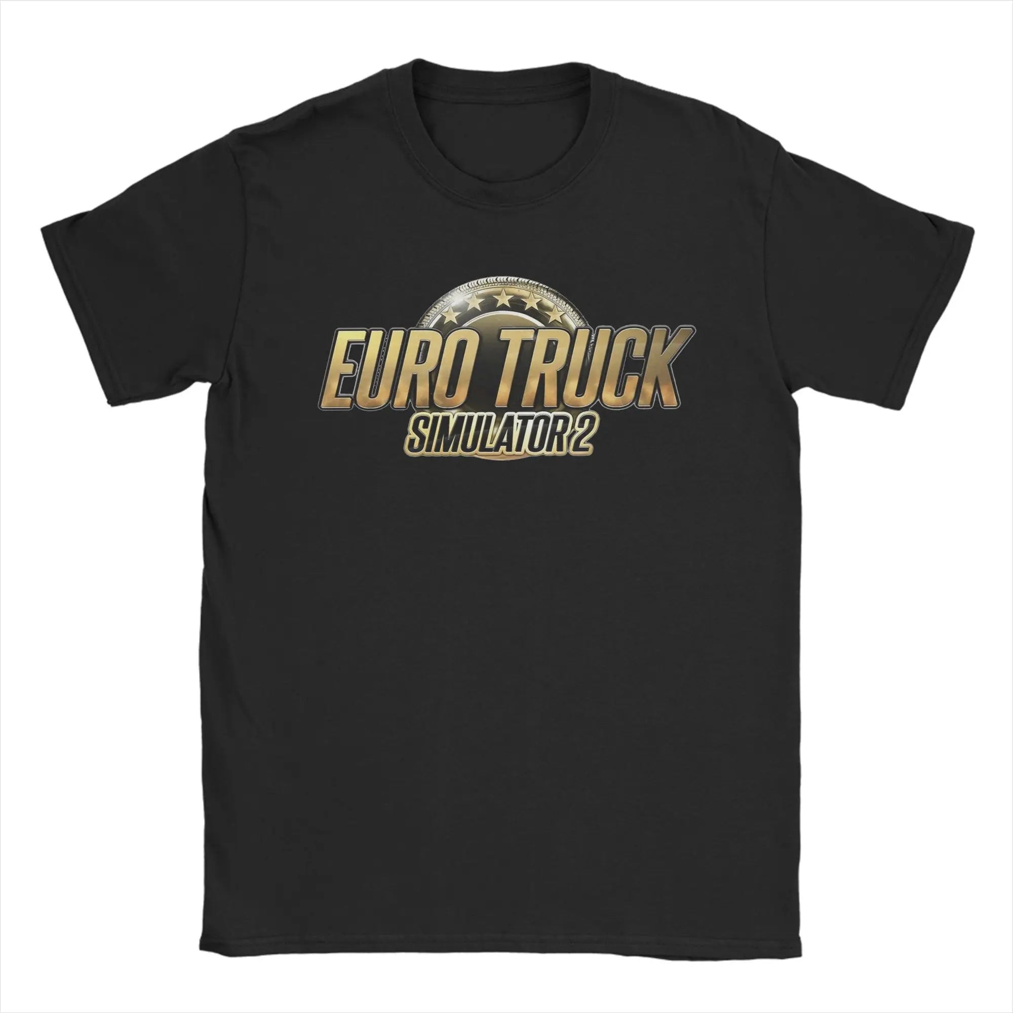 Game Euro Truck Simulator 2 Men T Shirts  Leisure Tees Short Sleeve Round Collar T-Shirts Cotton Summer Tops