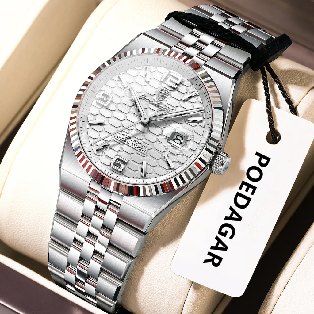 POEDAGAR Elegant Women's Watches High Quality Luxury Watch For Ladies Luminous Waterproof Date Women Quartz WristWatch Reloj+Box