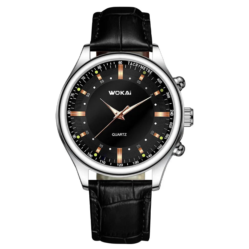 2025 Mens Watch Chronograph Moon Phase Pattern Luminous Top Luxury Sport Male Wristwatch Leather Men Quartz Watches Casual Clock