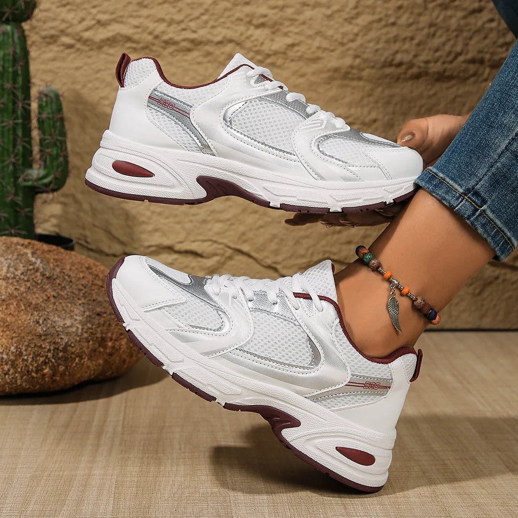 Lightweight Sports Running Shoes for Women 2026 Spring New Mesh Campus Style Forrest Gump Daddy All-match Casual Trendy Shoes