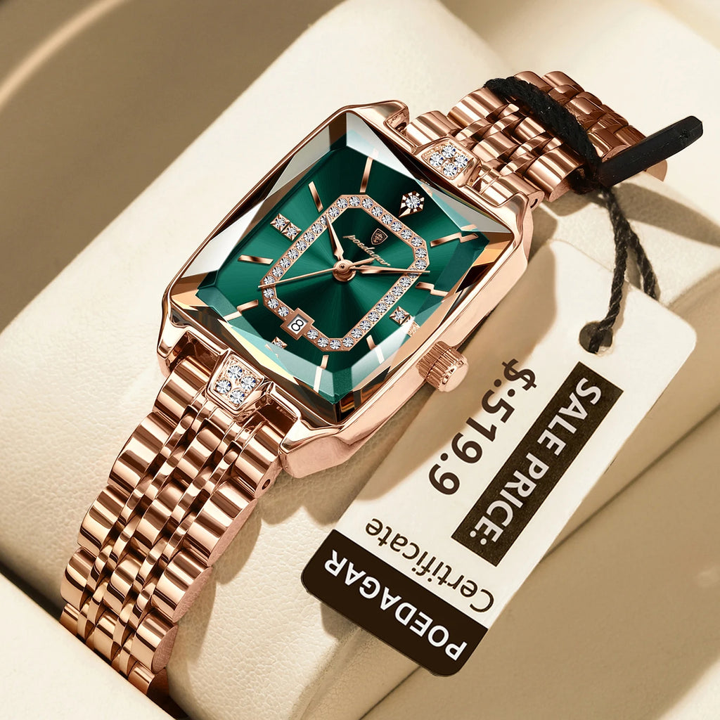 POEDAGAR High Quality Women Watch Waterproof Date Fashion Women's Watches Luxury Stainless Steel Quartz Ladies Wristwatch Reloj