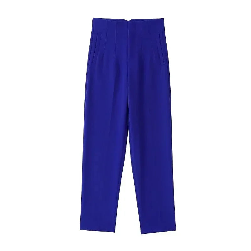 HXAO Fashion Office Wear High waist Pants for Women Formal Pants Office outfits Pencil Trousers Black Pink White Ladies Pants