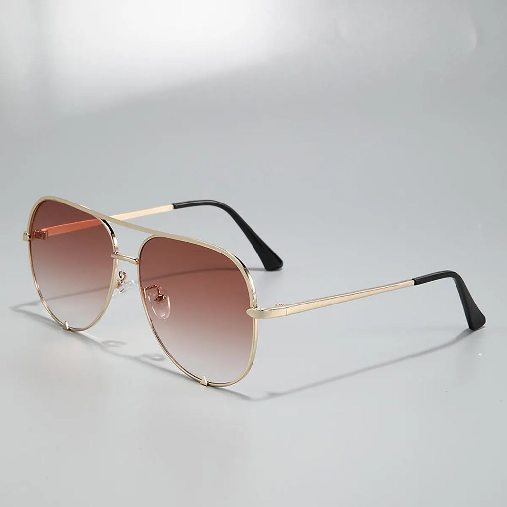 European And American Retro Style Double Beam Toad Mirror Men and Women Metal Sunglasses