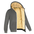 Winter Thicke Jacket Men's Lambwool Hoodies Warm Zipper Sweatshirts Loose Casual Solid Color Zip Up Jackets Long Sleeve Cardigan