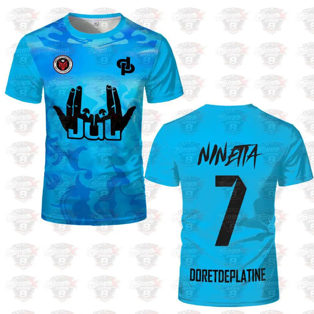 2026 Jul Maillot Toto Et Ninetta Jerseys Men's Trendy Rap Culture Printed T-shirts Breathable Football Training Uniforms