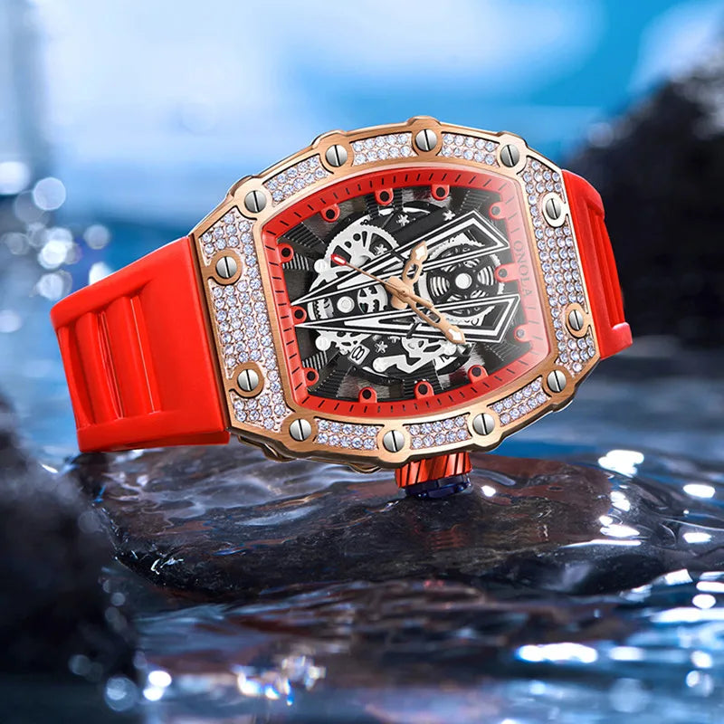 New Diamond Fashion Men Watch ONOLA  Top Luxury Man Watches Quartz Sports Waterproof Men's Wristwatch Clock Relogio Masculino
