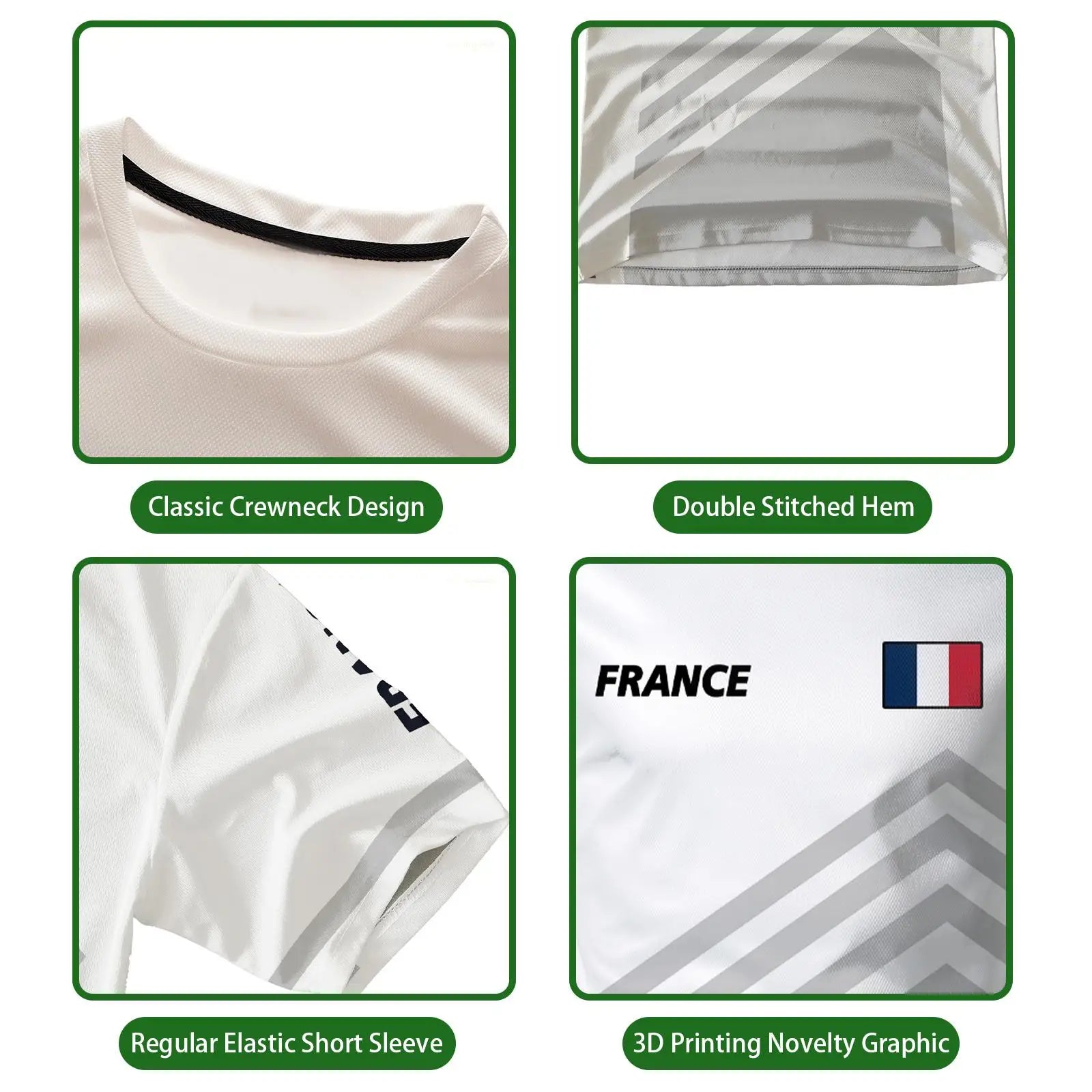 France Flag 3D Print T-shirt Summer Outdoor Sports Casual Breathable Quick-drying Tops Men Women Fashion O-Neck Football Jersey