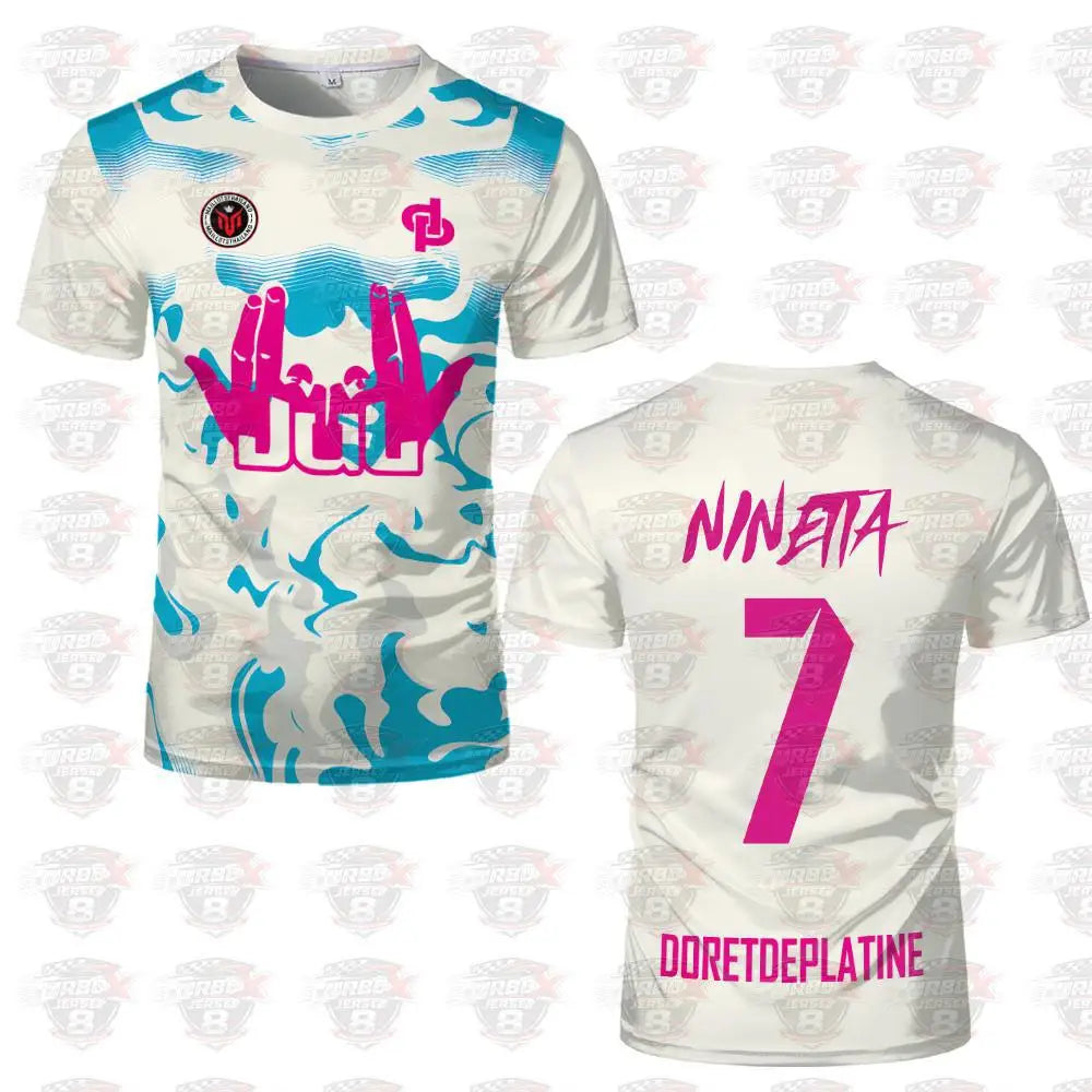 2026 Jul Maillot Toto Et Ninetta Jerseys Men's Trendy Rap Culture Printed T-shirts Breathable Football Training Uniforms