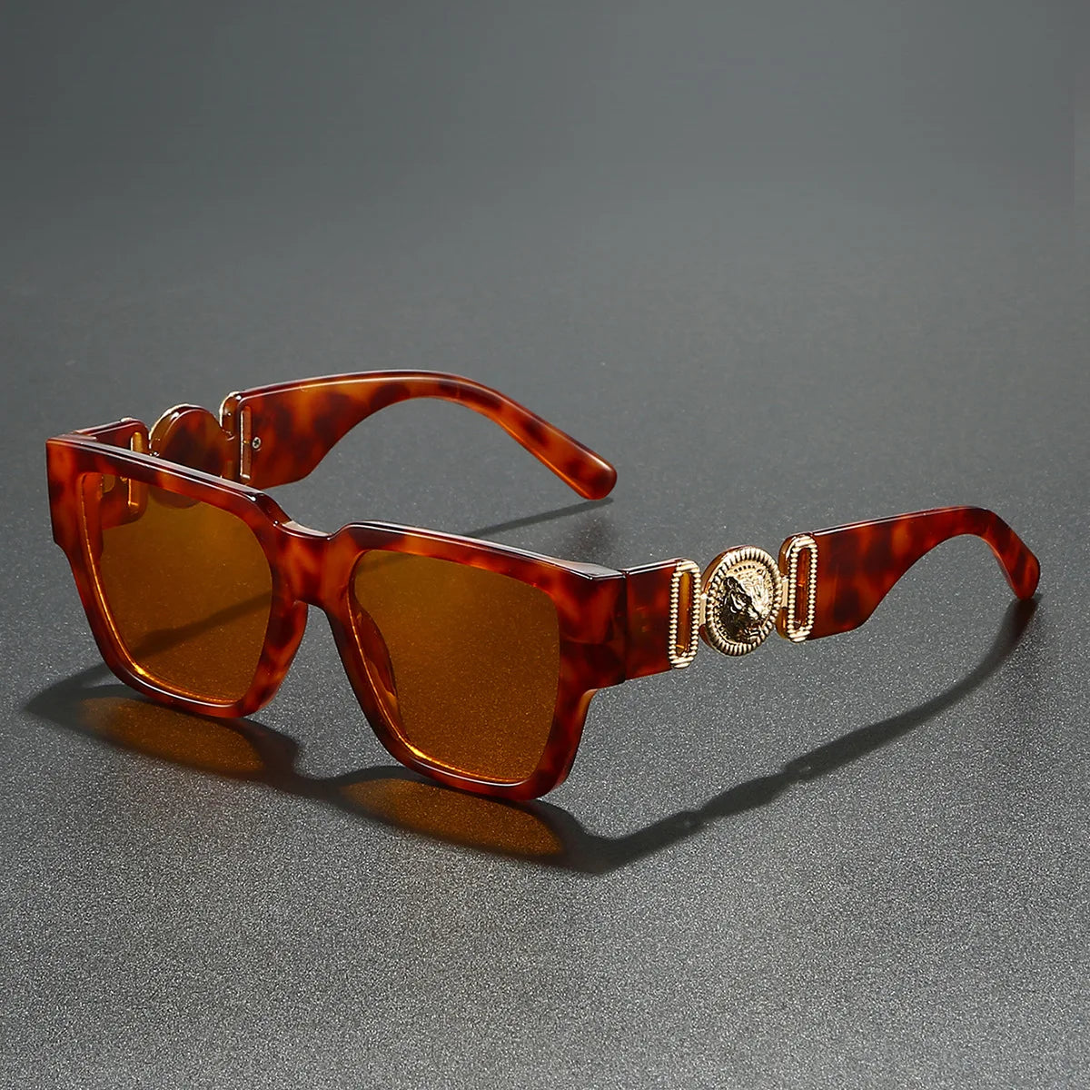 2025 Newest Luxury Sunglasses For Men And Women Square Lion Brand Designer Unisex Glasses Classic Style UV400