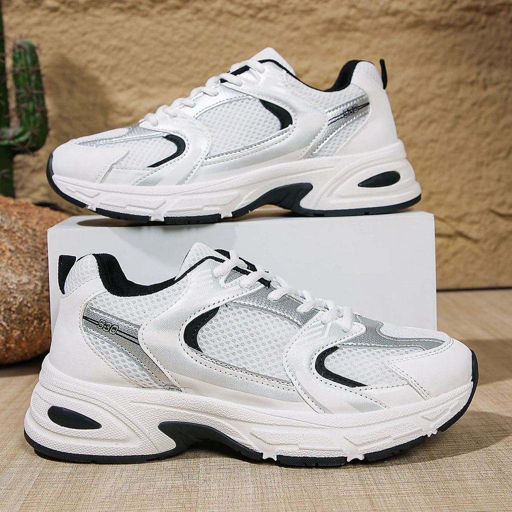 Lightweight Sports Running Shoes for Women 2026 Spring New Mesh Campus Style Forrest Gump Daddy All-match Casual Trendy Shoes