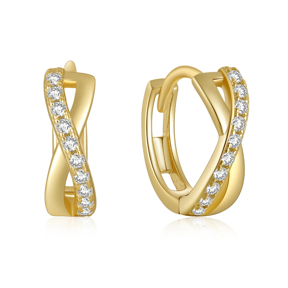 ROXI Classic Single-sided Diamond Earrings 925 Sterling Silver Round Versatile Small Jewelry Ladies Valentine's Day Gift