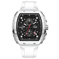 LIGE Waterproof Watches For Men Original Brand Luxury Silicone Square Men's Quartz Wristwatch Fashion Military Chronograph Male