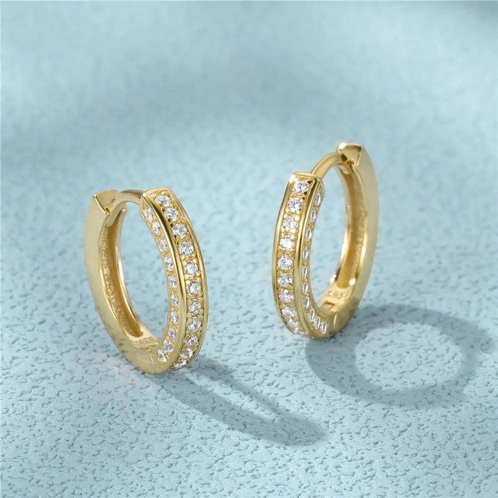 ROXI Classic Single-sided Diamond Earrings 925 Sterling Silver Round Versatile Small Jewelry Ladies Valentine's Day Gift