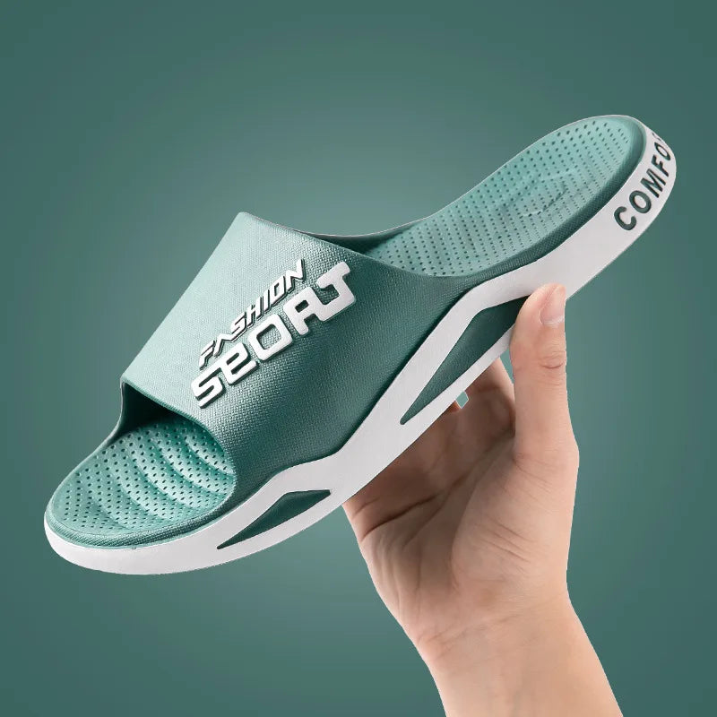 Big Size 50 51 Men's New Summer Slippers Fashion Home Bathroom Sandals Anti Slip Beach Outdoor Plus Size Soft Sole Flip Flops