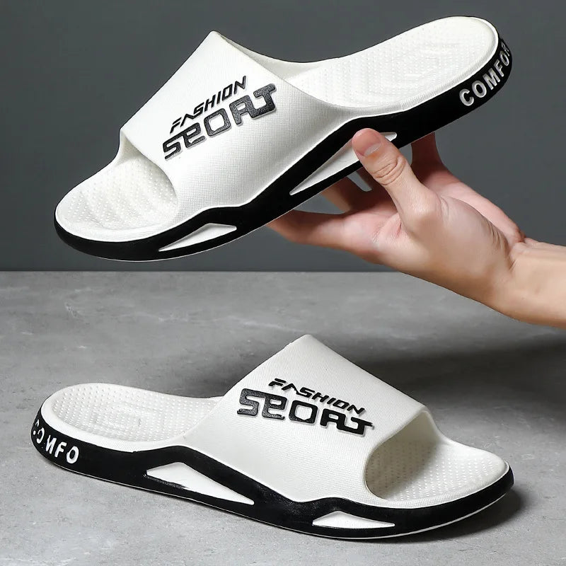 Big Size 50 51 Men's New Summer Slippers Fashion Home Bathroom Sandals Anti Slip Beach Outdoor Plus Size Soft Sole Flip Flops