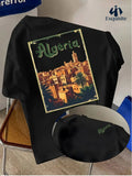 Maghreb-style Men's Summer Fashion T-shirt with The "Algeria" Logo on A Round Neck Breathable Moisture-wicking Loose-fitting Top