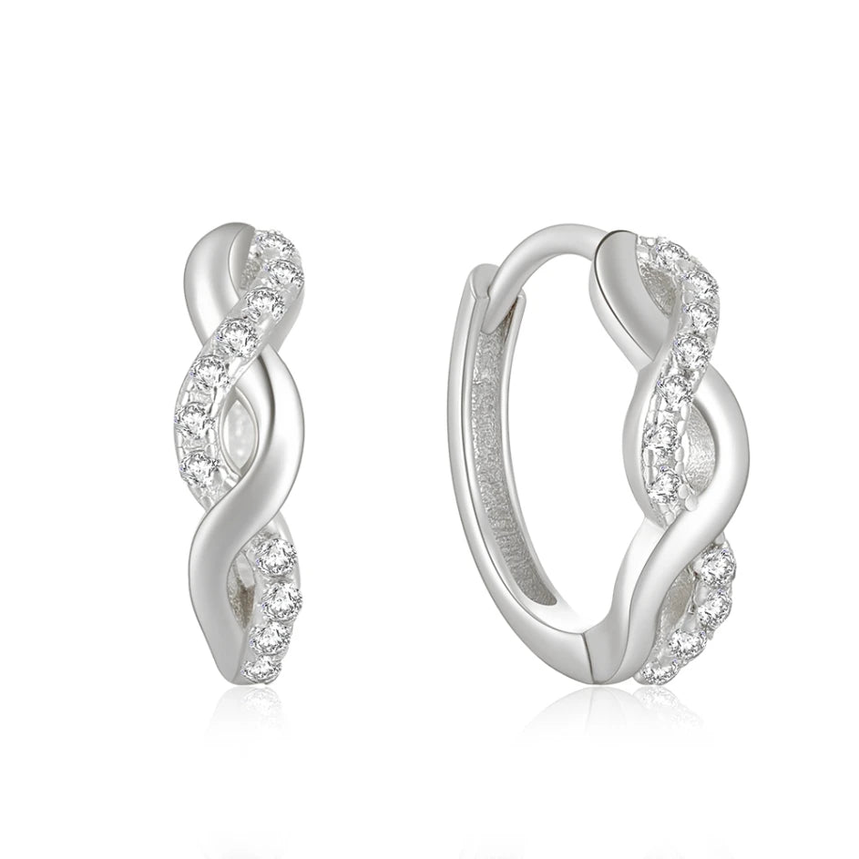 ROXI Classic Single-sided Diamond Earrings 925 Sterling Silver Round Versatile Small Jewelry Ladies Valentine's Day Gift