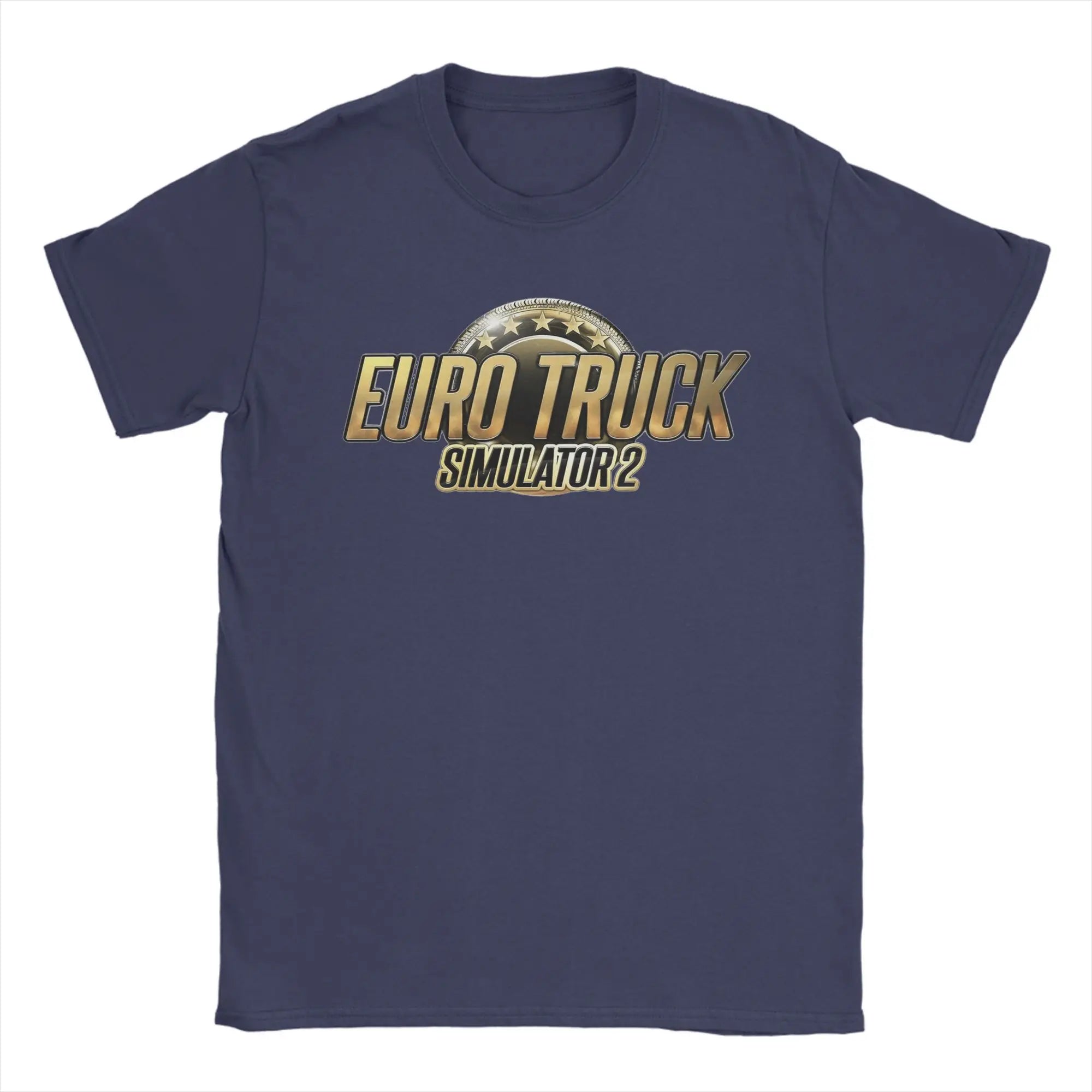 Game Euro Truck Simulator 2 Men T Shirts  Leisure Tees Short Sleeve Round Collar T-Shirts Cotton Summer Tops