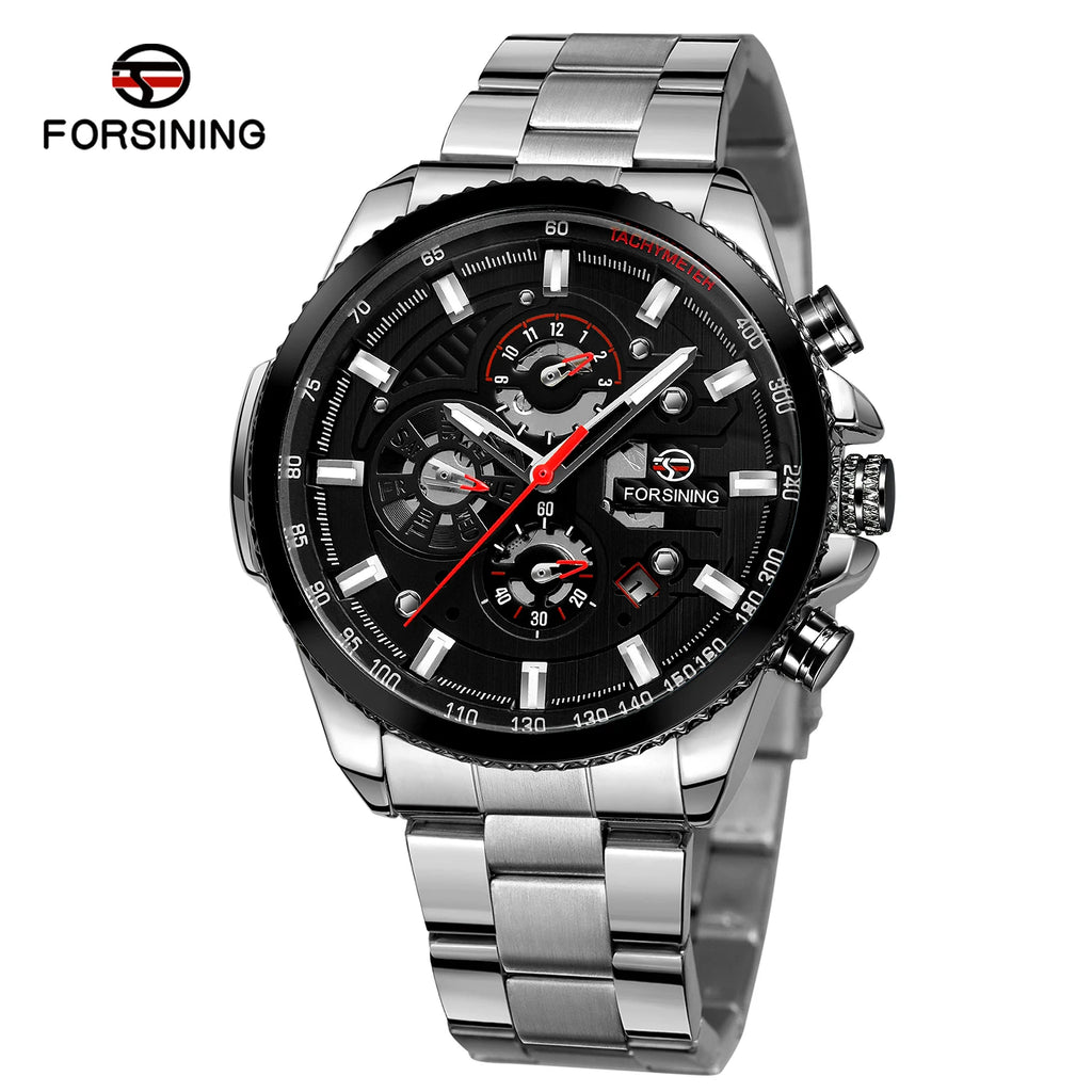 2026 Sport Waterproof Big Dial Mechanical Watches Luxury Stainless Steel Watch For Men Multifunctional Automatic Date Wristwatch