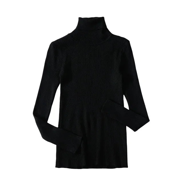 AOSSVIAO 2026 Basic Mock Neck Ribbed Sweaters for Women Cute Sexy Knitted Autumn Winter Warm Fitted Fashion Pullover Sweater