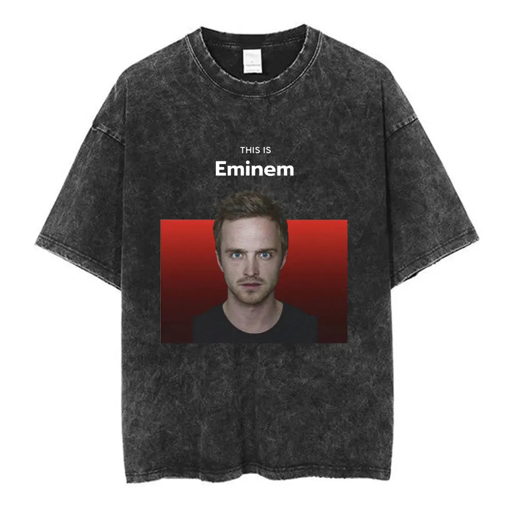 Heisenberg Breaking Bad Vintage Washed T Shirt Better Call Saul Graphic Print T-shirts Men's Pure Cotton Short Sleeves Tee Shirt