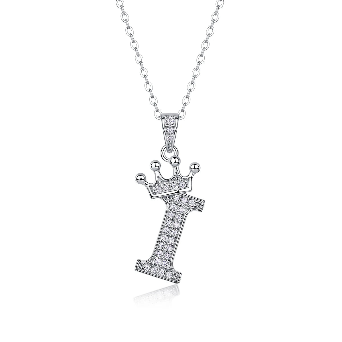 925 Silver Initial Necklace Sparkling Full Moissanite Diamond Pendant Charm Necklaces for Women Letter Name Choker Jewelry Gift