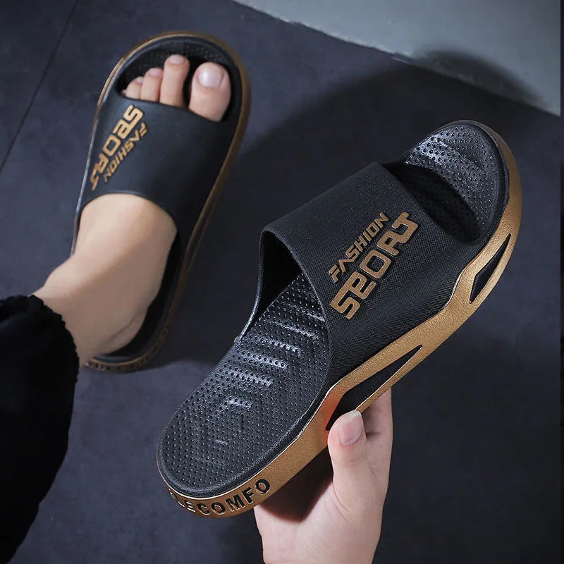Big Size 50 51 Men's New Summer Slippers Fashion Home Bathroom Sandals Anti Slip Beach Outdoor Plus Size Soft Sole Flip Flops