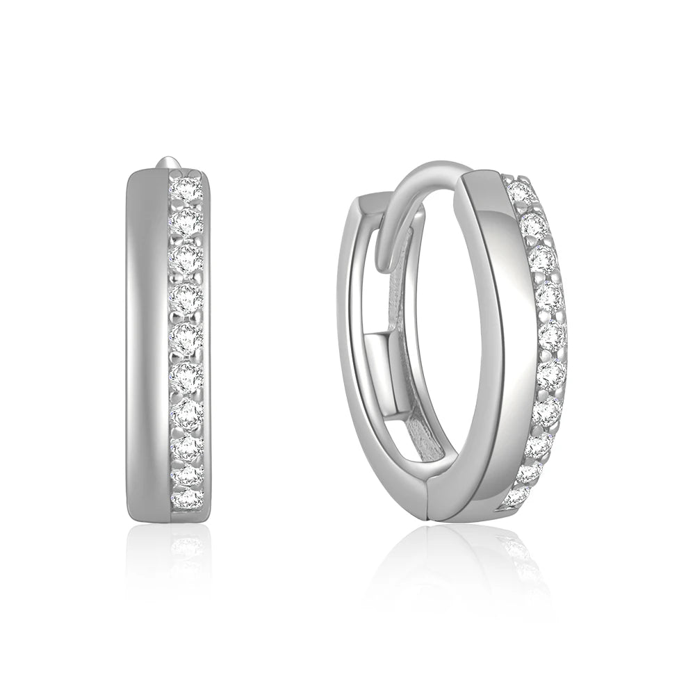 ROXI Classic Single-sided Diamond Earrings 925 Sterling Silver Round Versatile Small Jewelry Ladies Valentine's Day Gift