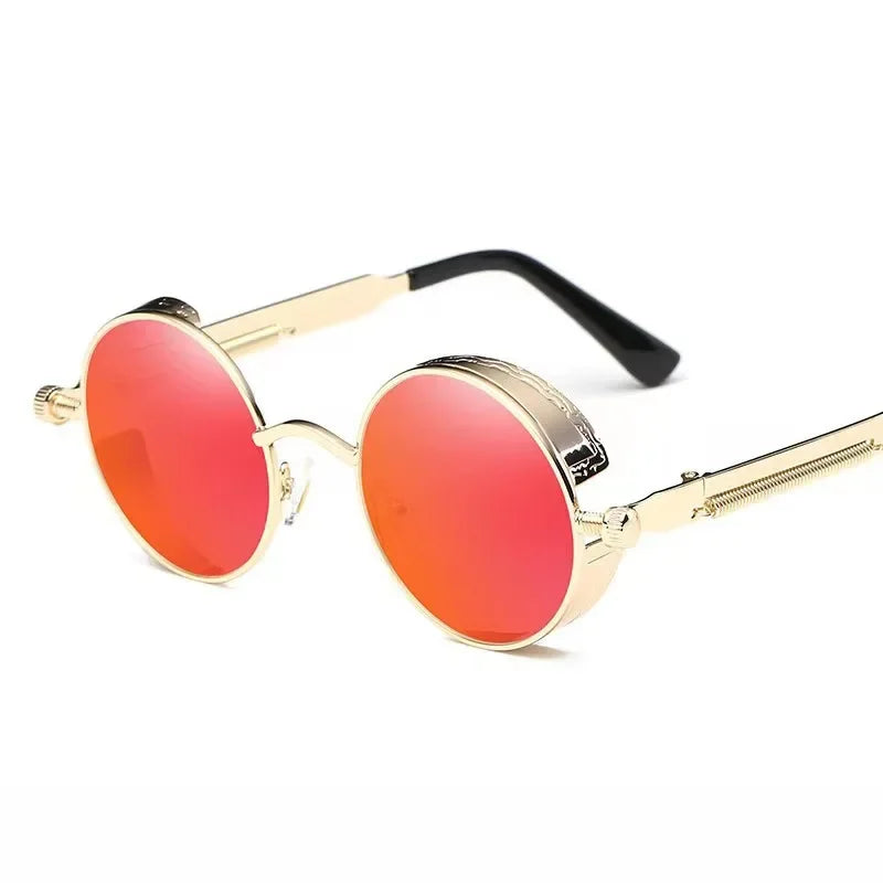 Classic Steampunk Sunglasses Men Women Retro Gothic Round Male's Sun Glasses Fashion Punk Party Driving Shades Lunette De Soleil
