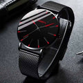 Fashion Ultra Thin Men’s Business Watches Simple Mesh Band Quartz Wristwatch Casual Man Watch Reloj Hombre